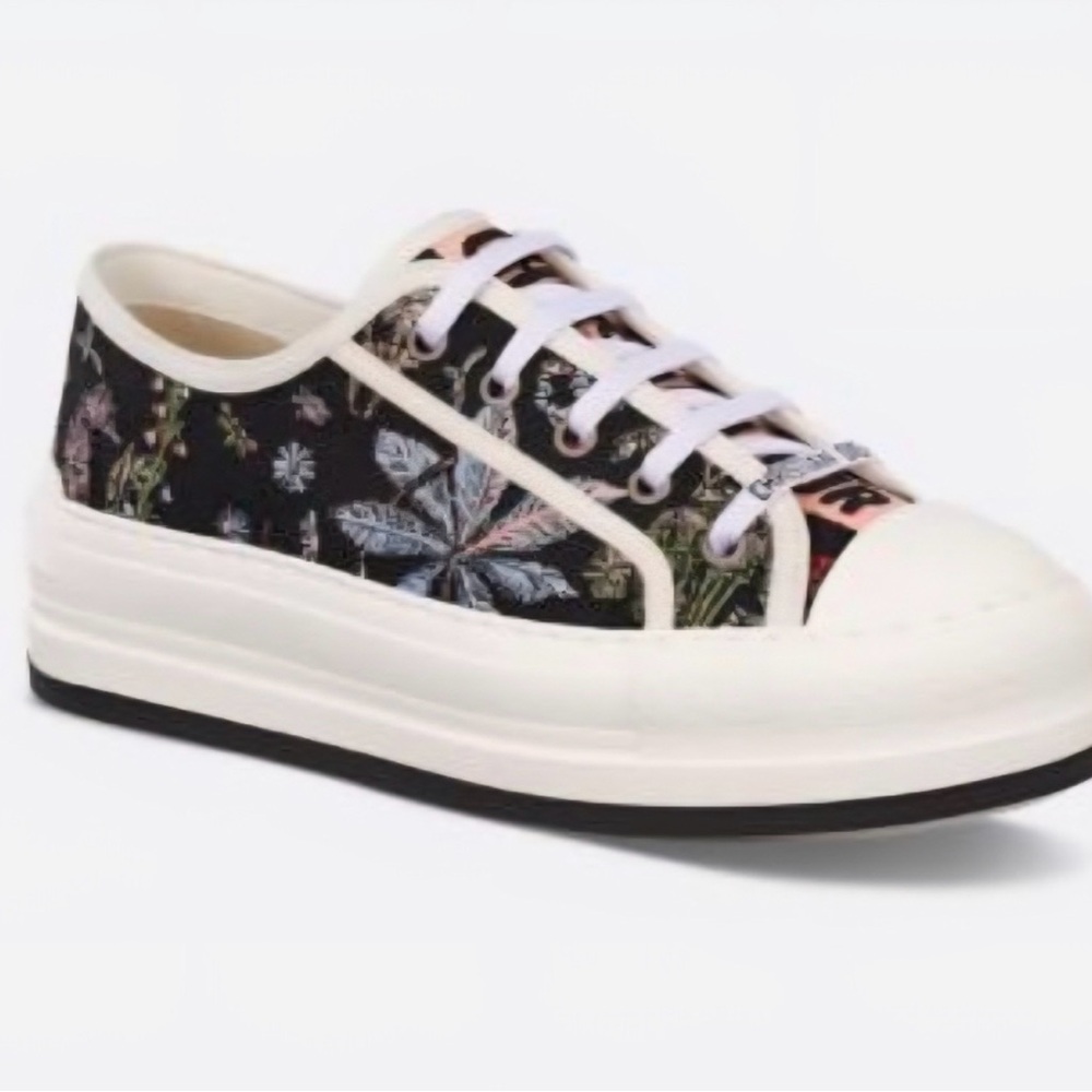 Dior Walk'n'Dior Cabinet De Curi Sneaker Black Floral Cttn Size 38